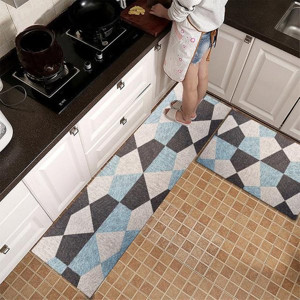 Mata Kuchenna Wycieraczka WejśCiowa Do łAzienki Zmywalna AntypośLizgowa Dywanik Do Przedpokoju Sypialnia Salon DłUgi Pasek MięKkie Dywaniki Nocne 40Cmx60Cm 1Pc White-image