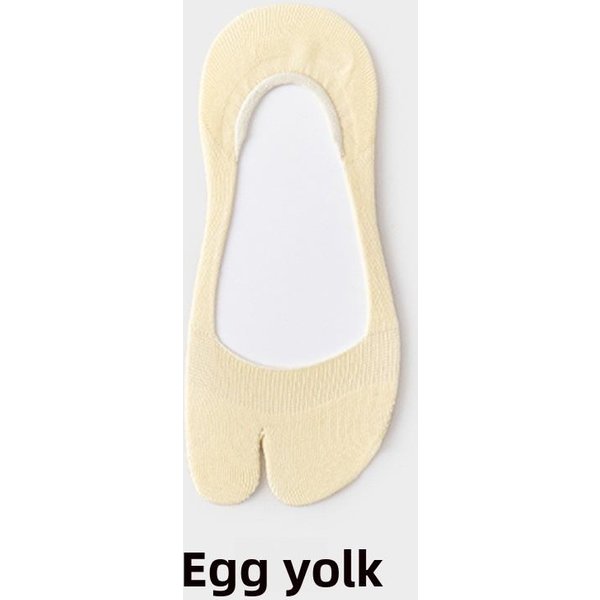 Calcetines De Dos Dedos Para Mujer, Calcetines De AlgodóN De Verano, Calcetines Tobilleros, Transpirables, Absorbentes De Sudor, Invisibles Bajo Los Dedos, De Boca Baja, Antideslizantes White-image