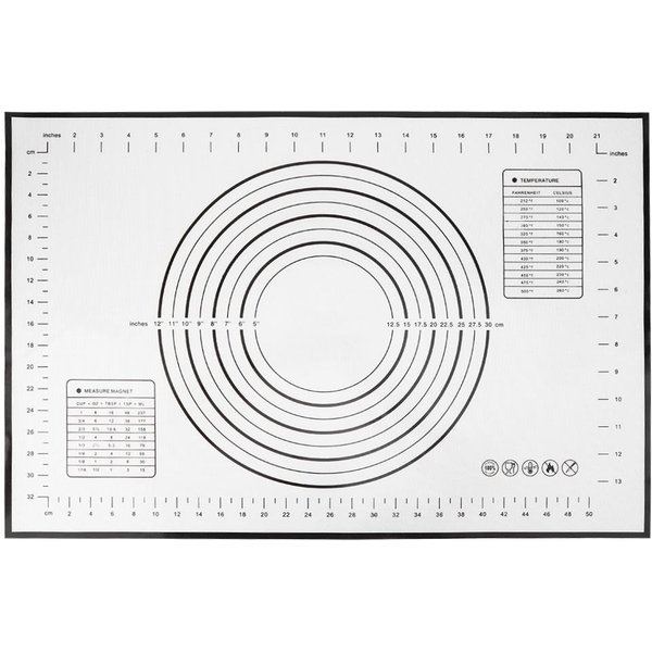 Herramientas De Cocina Para Hornear Tapete De Silicona Antiadherente Para Amasar Masa Con Escalas Para Uso DoméStico(Rojo-image