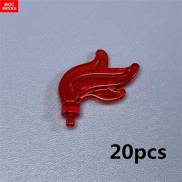 20 Sztuk KlockóW MOC PłOmień Ogień Pochodnia Z PióRowym Ogonem PasująCe Do 85959 6126 64647 Klocki Zabawki Prezent Dla Dzieci-image