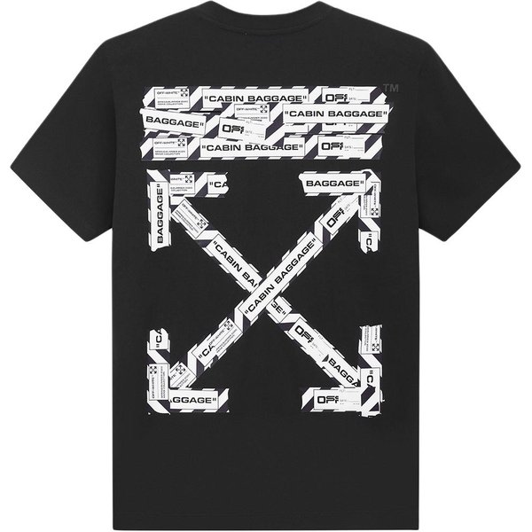 Camiseta De Manga Corta OWB Para Hombre, Ajuste Extragrande, Con Cinta De Aeropuerto OMAA038S201850031088 L Gray-image