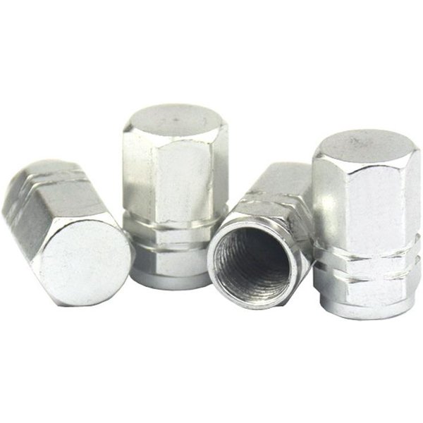 Tapas De VáLvulas De NeumáTicos De AutomóViles, Tapas De Aire Universales, Tapas De VáStago De VáLvulas De NeumáTicos De AleacióN De Aluminio Para AutomóViles, Suv, Plata-image