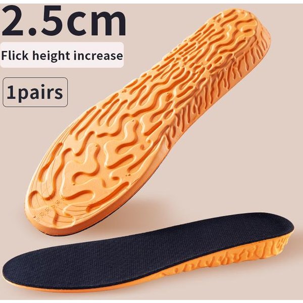 1.5-3.5Cm WkłAdki Ortopedyczne ZwięKszająCe Wysokość Dla Kobiet MężCzyzn Niewidoczne Wzmocnienie 1.5-3.5Cm WkłAdka Do ButóW Z Pianki ZapamięTująCej KształT OddychająCa WkłAdka Do PielęGnacji StóP Eu 43-44-image
