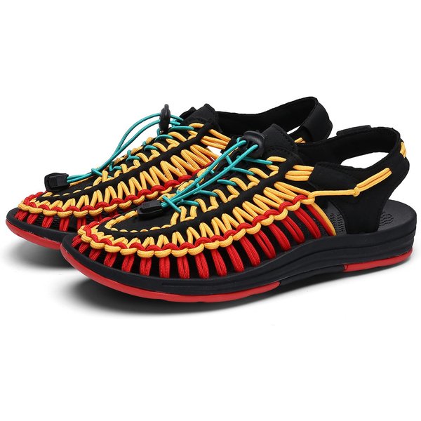 Sandalias De Verano Para Hombre, Zapatos Casuales De Cuero Genuino Para Hombre, Sandalias De Cuero Para Hombre Para Exteriores, Zapatos De Playa Para Hombre, Zapatos Romanos Para Hombre 38 Black-image
