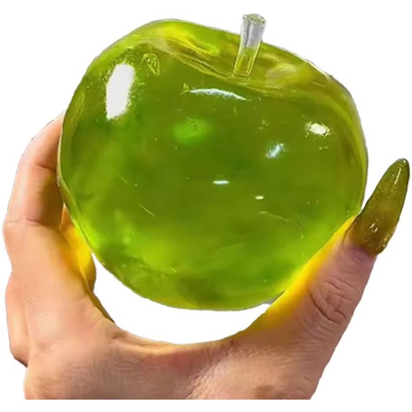 JabłKo Formowalne PiłEczka Antystresowa Olej Kokosowy MięKka Przezroczyste JabłKo PiłEczka Do ŚCiskania NieodbijająCa Się Asmr Zabawka Sensoryczna Zabawka Anty-Stresowa Green-image