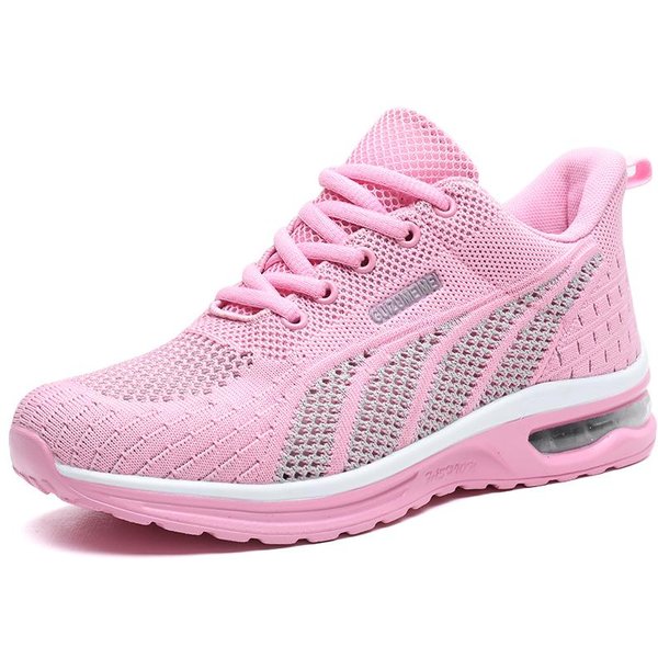 Buty Do Biegania Damskie OddychająCe Trampki Letnie Lekkie Siatkowe Poduszki Powietrzne Damskie Buty Sportowe Sznurowane Buty Treningowe Na śWieżYm Powietrzu 41-image