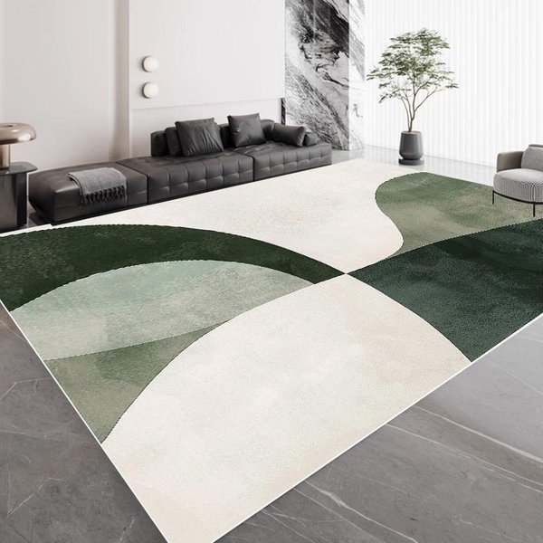 Luksusowy Zielony Geometryczny DużY Dywan Do Salonu MięKki AntypośLizgowy Nowoczesna Dekoracja Domu Dywany Do Sypialni Maty PodłOgowe Pod Sofę 60*90Cm Gray-image