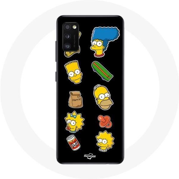 Funda Para Samsung Galaxy S20 Plus Los Simpson Pegatinas Fondo Negro-image