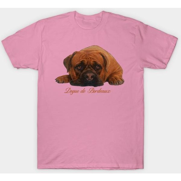 T Shirt Damski Dogue De Bordeaux Harajuku Print Kawaii Tshirt Letnia Koszulka Damska Z KróTkim RęKawem Top Tee L BiałY-image