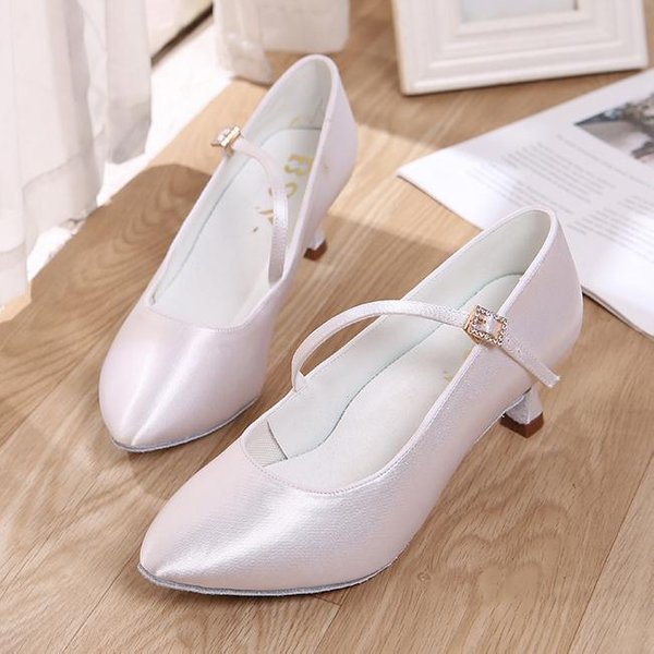 Damskie Buty Do TańCa Nowoczesnego DziewczęCe Buty Do TańCa Standardowego Wysokie Obcasy Buty Do TańCa Towarzyskiego Latin Dla Kobiet Obcasy 5 Cm 35 Gray-image