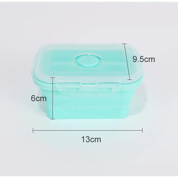 Contenedores De Silicona Para Almacenar Alimentos Con Tapas, Loncheras De Silicona Plegables, Cajas Bento, Recipientes Para Preparar Comidas Para La Cocina, Sin BPA 1-image