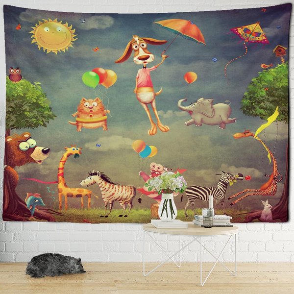 Tapiz De Pared Con Pintura Al óLeo De Cervatillo, Animal, Paisaje Natural, EstéTica Hippie Bohemia, DecoracióN Del Hogar Para HabitacióN Kawaii 150X100 Cm-image