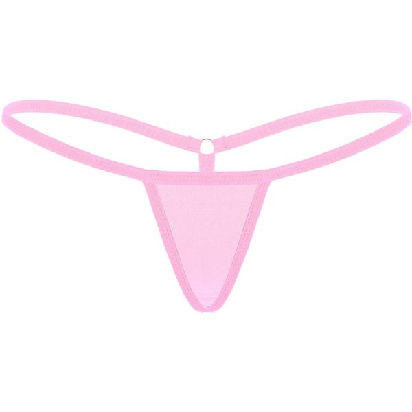 Tangas Sexys Para Mujer, Ropa Interior, Parte Inferior De Bikini De Talle Bajo One Size Color Rosa-image