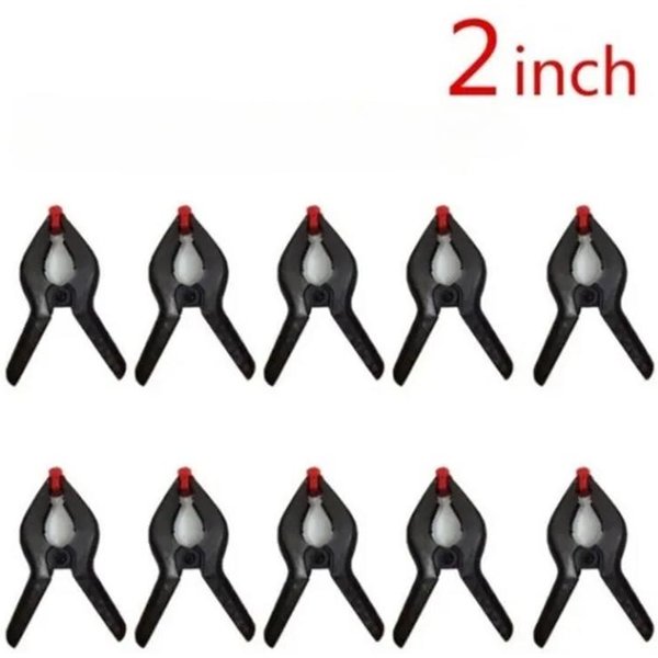 Paquete De 10/5 Abrazaderas De Nailon Ajustables Para CarpinteríA De 2 Pulgadas, Herramientas Para Trabajar La Madera, Abrazaderas De Resorte Para CarpinteríA, Herramientas De CarpinteríA Negro-image