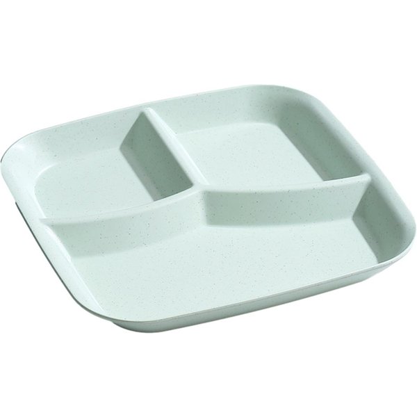 ProstokąTny Talerz Obiadowy 3 PrzegróDki Food Grade PP MożNa Myć W Zmywarce DorośLi Dzieci PrzekąSka śNiadaniowa PosiłEk Warzywny Naczynie Do Serwowania żYwnośCi ArtykułY Kuchenne Zielony-image