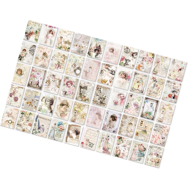 100 Arkuszy Vintage Papier Do Scrapbookingu Dekoracyjny Estetyczny Papier TłA Do Dziennikowania Dla DIY Planera Dziennika Albumu Na ZdjęCia White-image