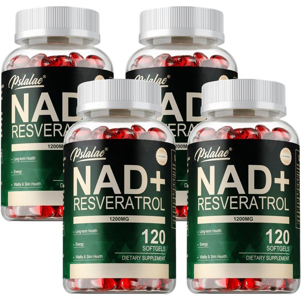CáPsulas Liposomales De Nad+, 1200 Mg, Extracto De Resveratrol, Suplemento Natural, Apto Para Hombres Y Mujeres 120*4-image