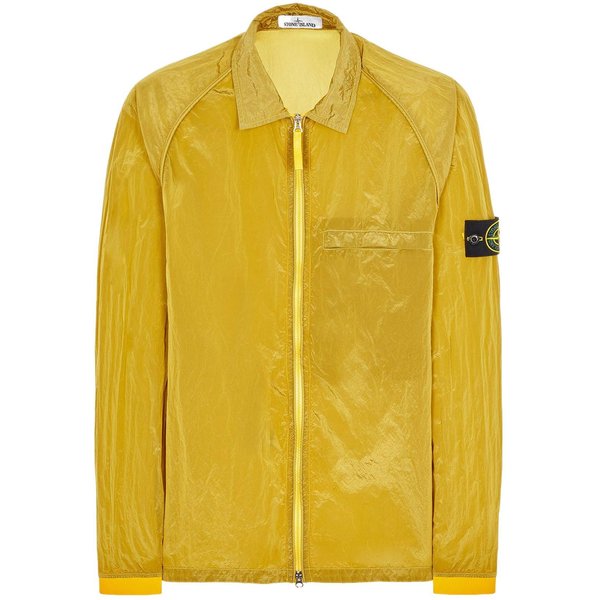 Camisa De Sobrecamisa Plegable Stone Island Amarilla Hombre Tops 761512321-V0030 M-image