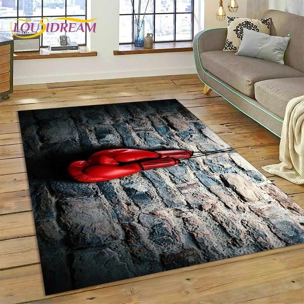 RęKawice Bokserskie Bokser Walka KreskóWka Dywanik Dywan Do Salonu Sypialni Dekoracja Domu, Mata PodłOgowa AntypośLizgowa Dekoracja Na Sofę Wycieraczka 40X60Cm( 15X23In )-image