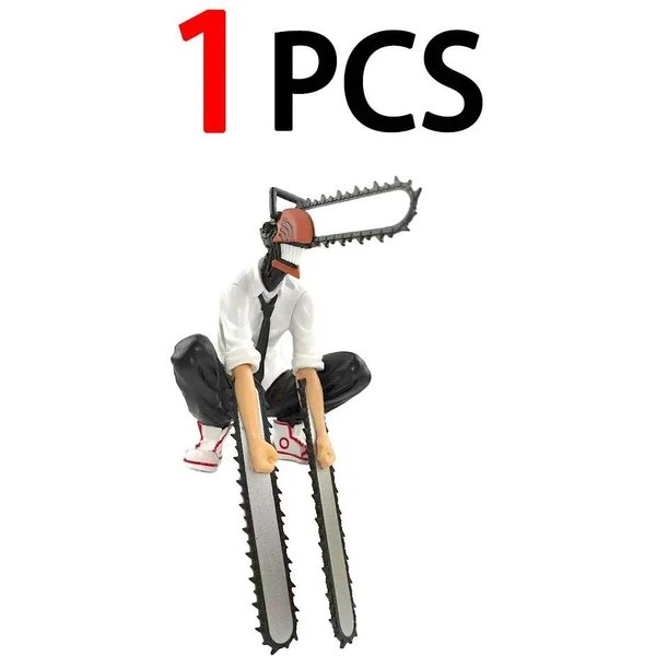 Figura De Anime Chainsaw Man Denji De 19 Cm Denji/Power Figura De AccióN 1560 Figura De Denji De Chainsaw Man Modelo Coleccionable Para Adultos MuñEco Juguete Black-image