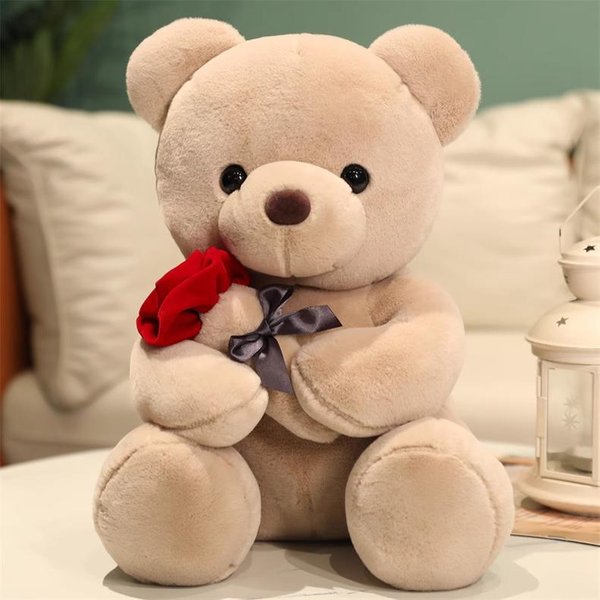 SłOdki Miś RóżAny Pluszowa Zabawka, Pluszowa Lalka Miś, Kawaii Prezent Dla Dziewczyny, MięKki Miś Teddy Dla Dziewczynek, Dekoracja Pluszowego Misia 35Cm-image