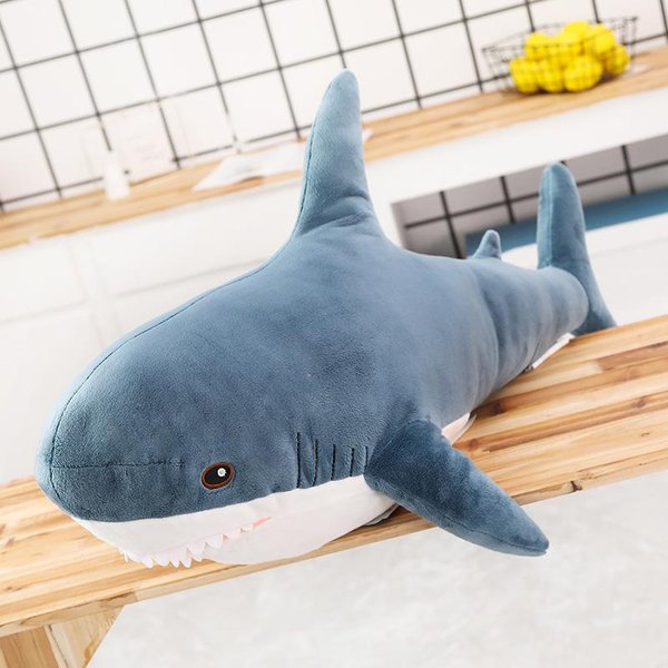Juguete De Peluche De TiburóN Gigante Lindo De 140 Cm Suave Relleno Animal De Peluche Almohada De Lectura Para Regalos De CumpleañOs MuñEco CojíN Regalo Para NiñOs 45Cm-image