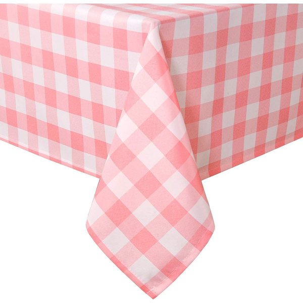 Kratkowany ProstokąTny Obrus Na Stół Dekoracja StołU Zmywalny Kuchnia Jadalnia Buffalo Plaid Obrus ŚWiąTeczna Impreza Dekoracje Domowe 90X140Cm Pink-image