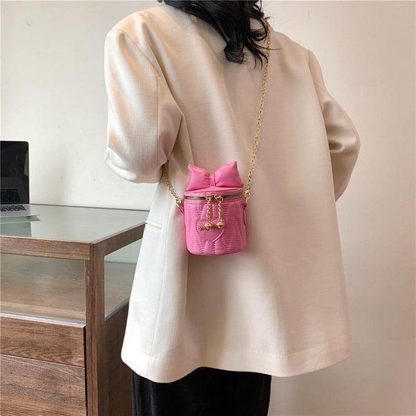 Nuevo Bolso De Cadena De DiseñO Simple Y Nicho Estilo Coreano Moda Nicho Bolso PequeñO Personalidad De Mujer Y Hermoso Bolso Balde Gray-image