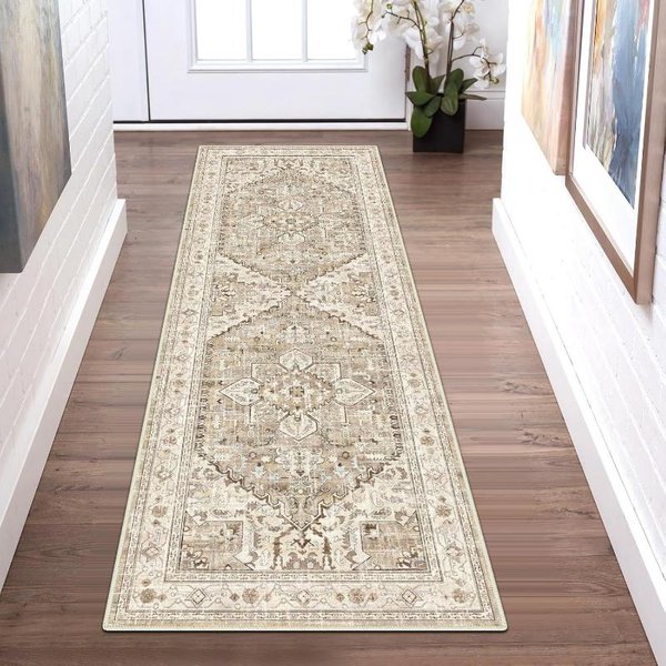 Nowoczesny Perski Boho Dywanik Biegacz AntypośLizgowy Zmywalny Dywanik Do Przedpokoju Do Kuchni WejśCia Sypialni Wiejskiego Domu Mata PodłOgowa Do WnęTrz 50X150Cm 20X59Inch-image