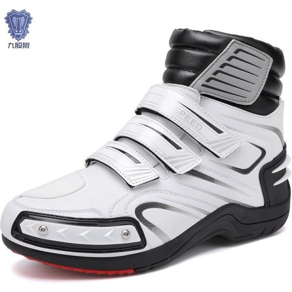 MęSkie SkóRzane OddychająCe AntypośLizgowe Odporne Na ŚCieranie Buty Motocyklowe Kostki WyśCigowe Nowe Buty Motocyklowe 37-image