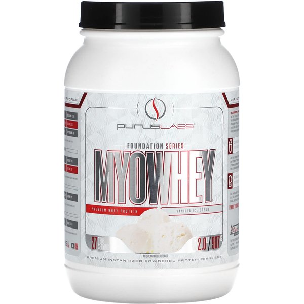 Purus Labs, Serie Foundation, Myowhey, Helado De Vainilla, 2 Lb (0,907 Kilogramos)-image