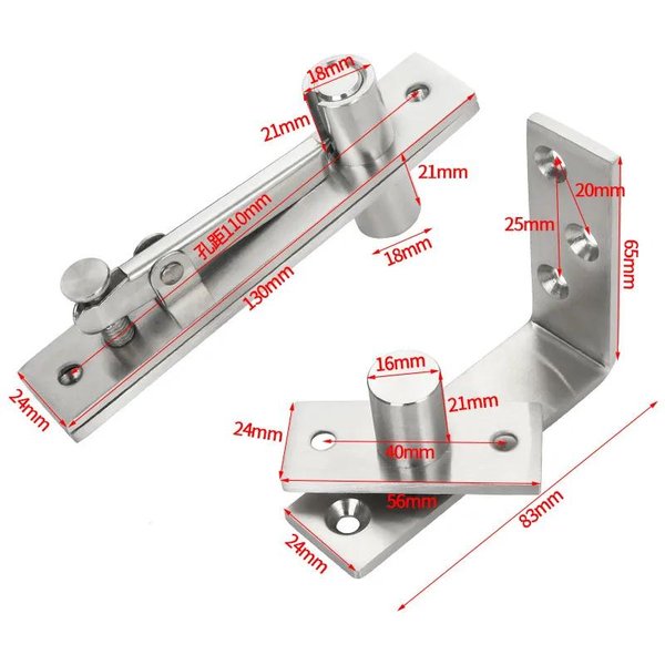Bisagras Invisibles De Acero De Alta Resistencia Con RotacióN De 360 Grados Para Puertas De Madera. Sistema De Bisagras Pivotantes Ocultas Para Puertas. Herrajes Para Muebles.-image