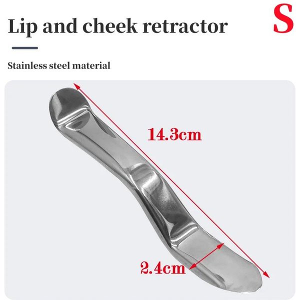 Retractor De Labios Y Mejillas En Forma De S De Acero Inoxidable Autoclavable Herramientas Dentales Implante QuirúRgico Separador De Boca Pinza Gancho Dental Gray-image