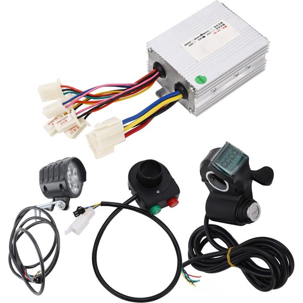 Kit Controlador De Bicicleta 36V 500W Acelerador De Pulgar MultiproyeccióN Control Sensible Controlador Cepillado Con Acelerador De Pulgar-image