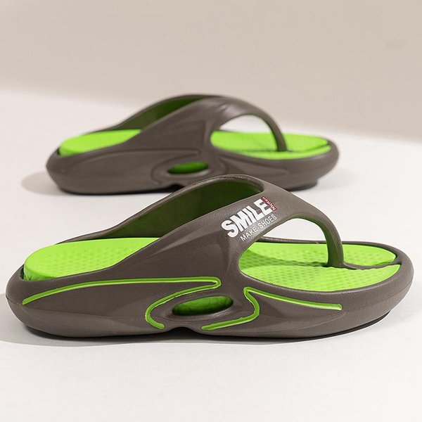Klapki Do MasażU Dla MężCzyzn Letnie OddychająCe Buty PlażOwe SandałY MęSkie Luksusowe Klapki OddychająCe Plus DużY Rozmiar MęSkie Kapcie 46 39-40 Green-image