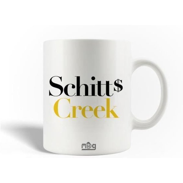 Taza De CeráMica - Schitt's Creek - Logo Negro Amarillo - 30Cl - Apta Para Lavavajillas - 9,5Cm-image