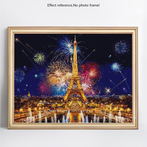 5D DIY Diamante Pintura Torre Eiffel Diamante Bordado Mosaico Punto De Cruz Diamantes De ImitacióN 40X50CM-image