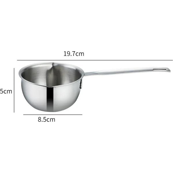 Olla Para Leche De Acero Inoxidable 304 SartéN Olla Para Salpicaduras De Aceite Olla Para Fundir Calentador De Mantequilla Cacerola PequeñA Para Hervir Cacerola Para Salsas-image