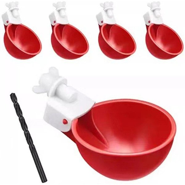 Bebedero Para Pollos, Bebedero AutomáTico Para Aves De Corral, Bebederos AutomáTicos Para Pollos, Cuencos Para Aves Y Aves De Corral Rojo-image