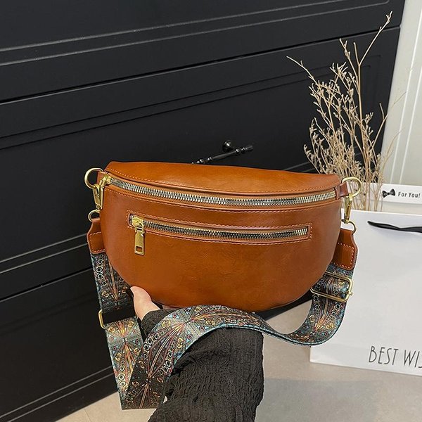 Nowa Saszetka Biodrowa Ze SkóRy PU Street Trend Torba Na Pas Damskie Torby Na Klatkę Piersiową Modna Torba Na Pasek Projektant Damskie Torby Na Ramię Crossbody-image