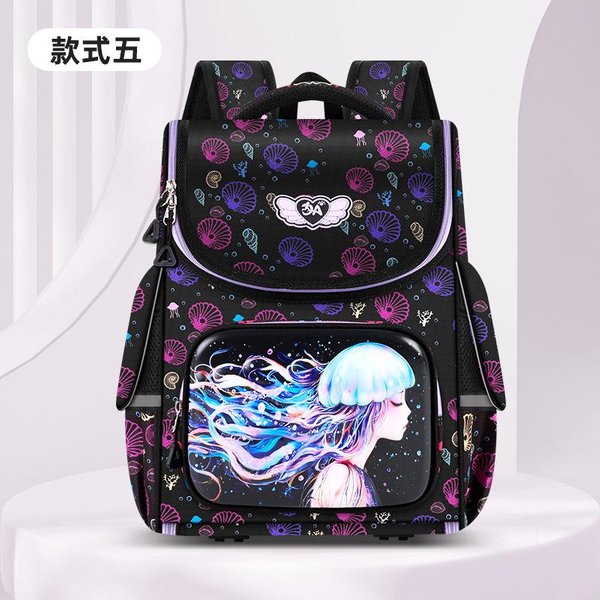 Nuevas Mochilas Escolares Impermeables Para NiñOs NiñAs Mochila Infantil Mochila OrtopéDica Mochila Escolar Mochila De Primaria Mochila Black-image