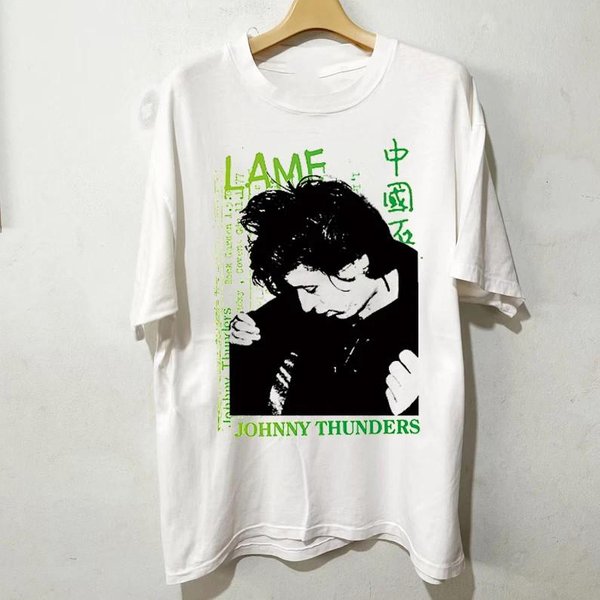 Caliente Nuevo Johnny Thunders Lamf AlgodóN Talla Completa S-5XL Camiseta Unisex XL Gray-image