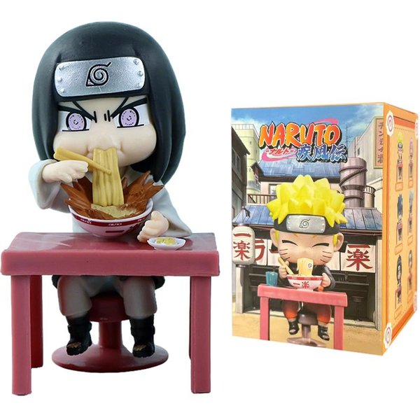 W Magazynie Naruto Shippuden Seria Tematyczna Ramen PudełKo Niespodzianka - Mini Figurki PVC Chibi Anime - Tajemniczy Sasuke Uchiha I Naruto Zabawka PięKne Prezenty-image