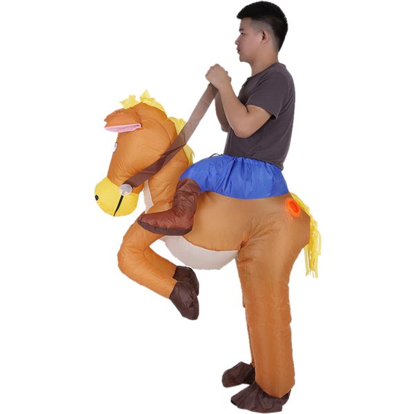 Nadmuchiwany Kostium Kowboja Poliester Zabawny Kostium Nadmuchiwany Na Baterie Na Imprezę ŚWiąTeczną Cosplay-image