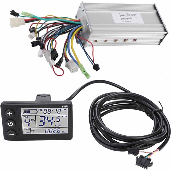 Kit De Controlador Sin Escobillas Para Bicicleta EléCtrica, Scooter Y Bicicleta EléCtrica Con Pantalla LCD A Prueba De Agua(1000 W 48 V )-image