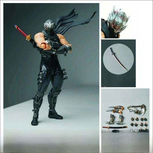 Najnowsze Fabryka AC Zabawki Ninja Gaiden Ryu Hayabusa Figurka Akcji Kaiyodo Revoltech Yamaguchi Figurka Ko Model Statua Prezenty Zabawki Gray-image