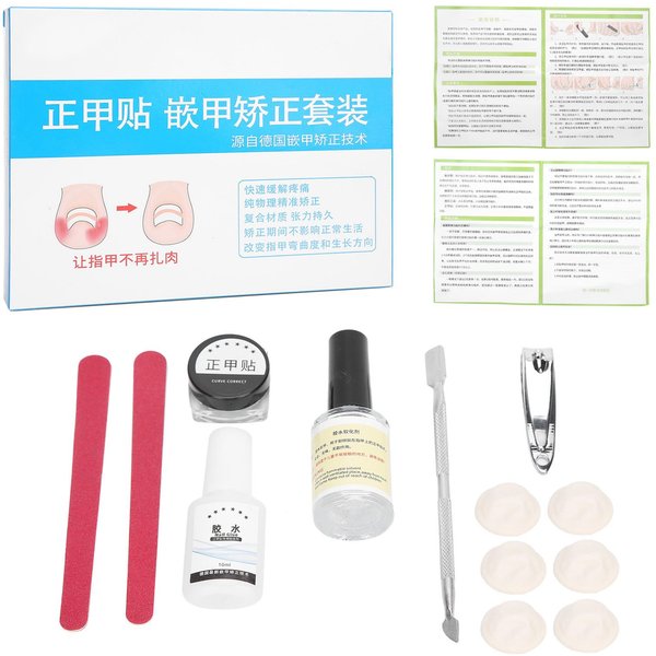Parche Corrector De UñA Encarnada Del Dedo Del Pie Pegamento Para Cuidado Del Pie Lima De UñAs Enderezador Herramienta De Pedicura 20Pcs Blue-image