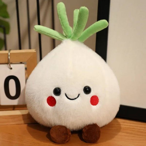 Pluszowa Lalka Warzywna Kawaii Imbir Cebula Czosnek Pluszaki Dla Dzieci Zabawna Dekoracja Pokoju Kreatywne Prezenty Urodzinowe-image