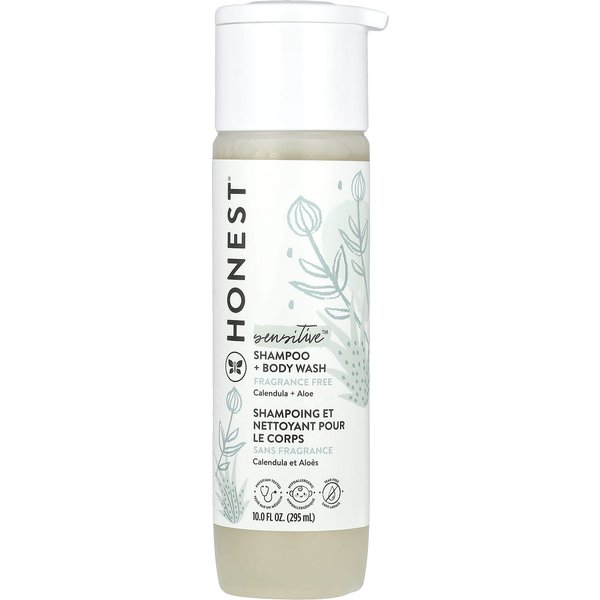 The Honest Company, Champú + Gel De Ducha Purely Sensitive, Sin Fragancia, 10.0 Fl Oz (295Ml) White-image