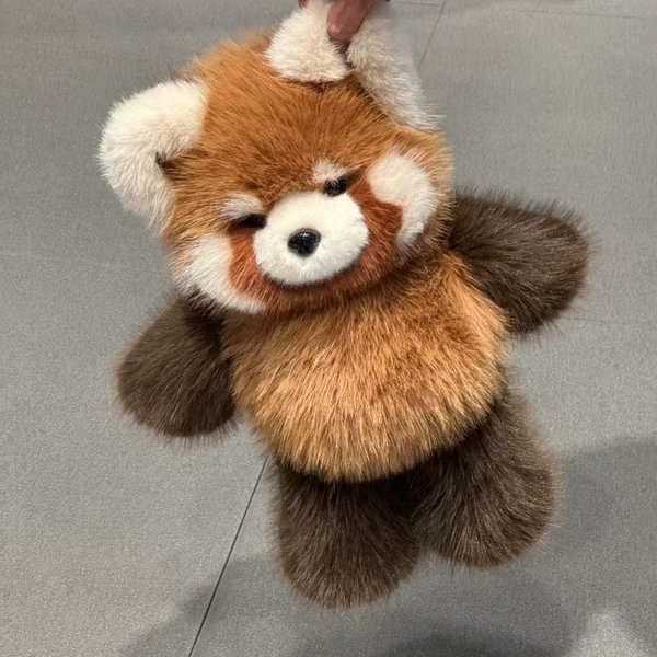 Urocza Szop Pracz Panda Pluszowa Poduszka Pluszowa Zabawka Pluszowy Puszysty BożE Narodzenie Prezent Dekoracja Lalki Prezent Dla DorosłYch 55Cm-image